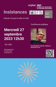 Conférence: «Insistances» d&rsquo;Élizabeth Lebovici