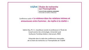 Conférence: «La violence dans les relations intimes et amoureuses entre hommes : du mythe à la réalité» (audio)