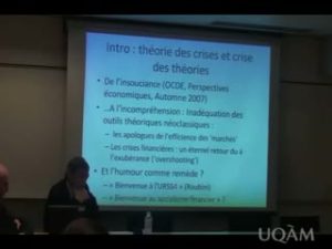Conférence: «Économie politique de la crise de 2008-2010: le cas de l’UE»